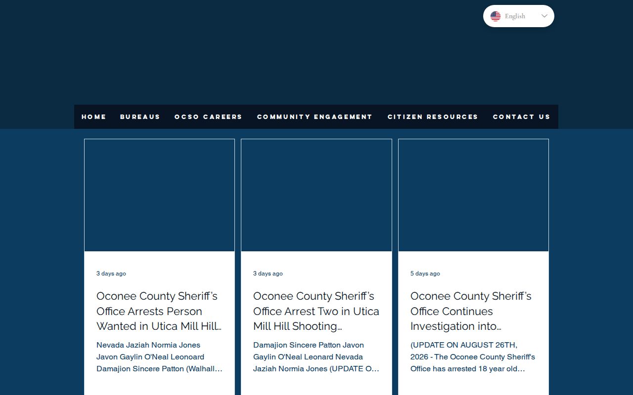 Oconee County crime news on the official Sheriff's Office press-release page