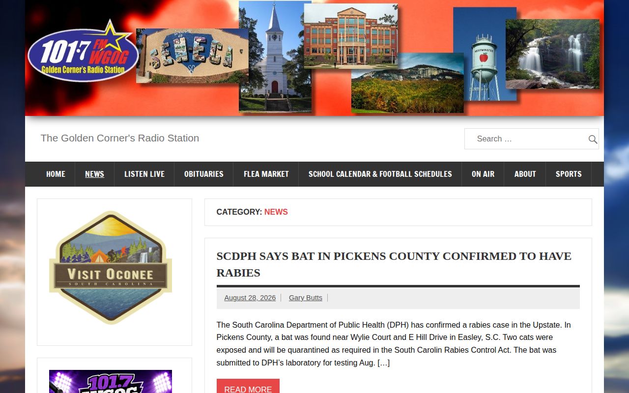 Oconee County crime news category at WGOG local radio news